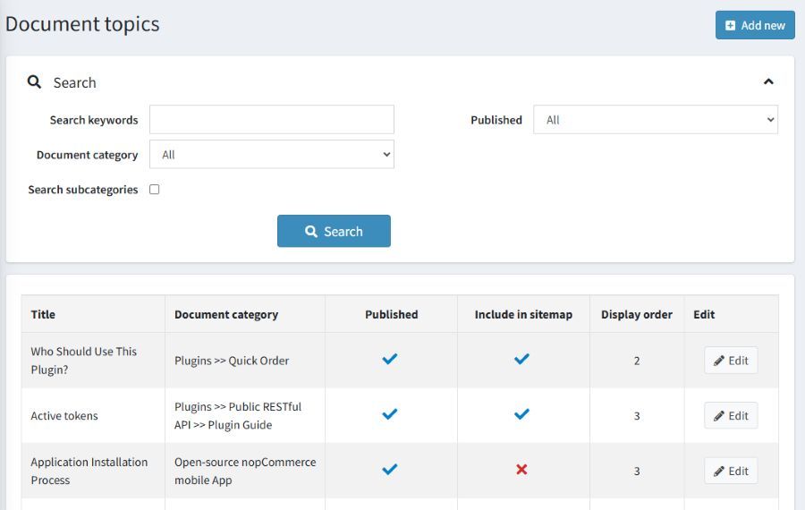 documentation plugin topic page 